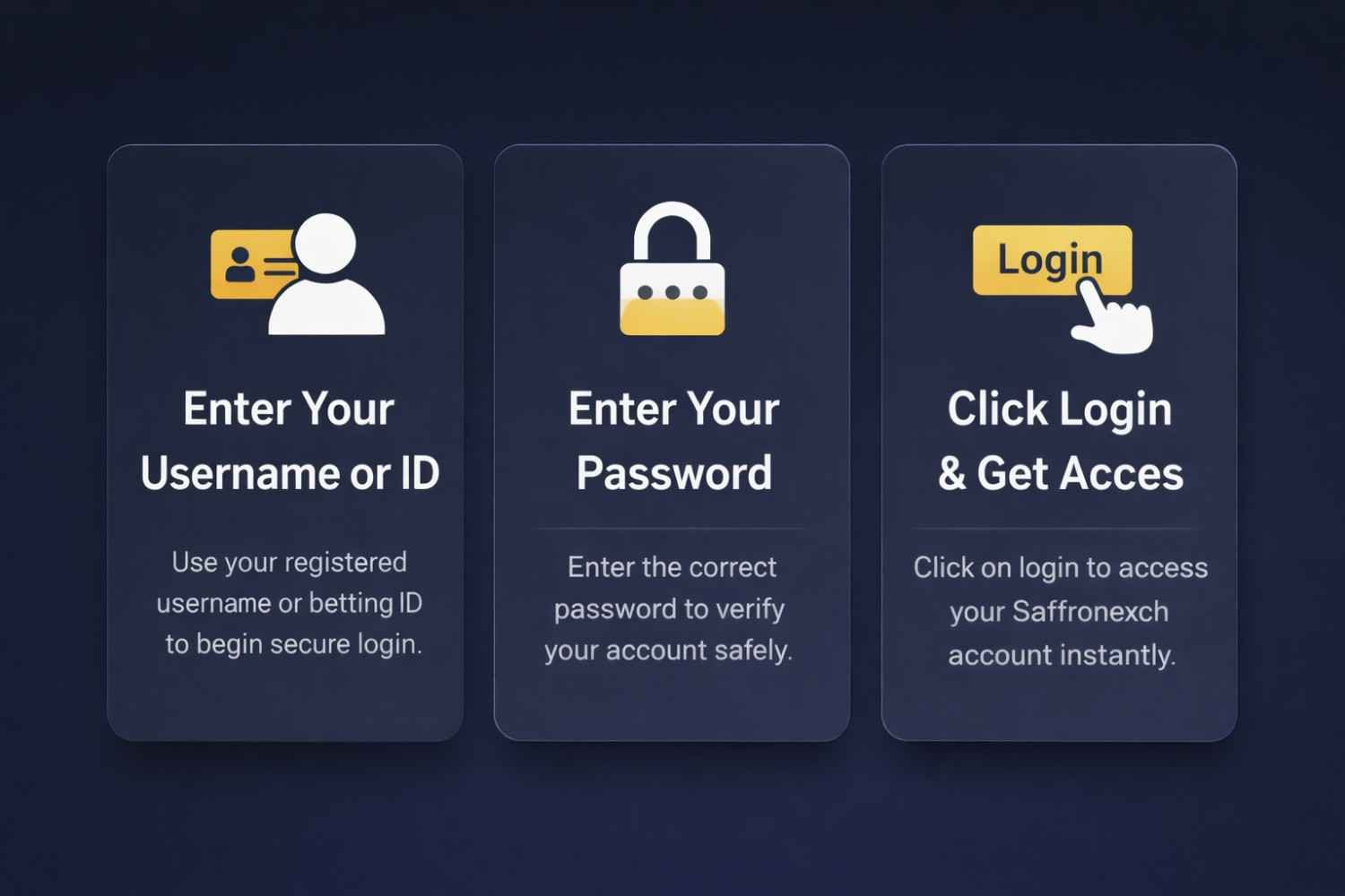 Enter Username or ID, Enter Password, and Click Login to access account