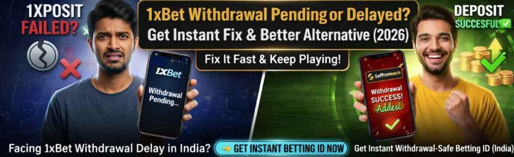 1xbet withdrawal pending vs instant withdrawal fix india 2026