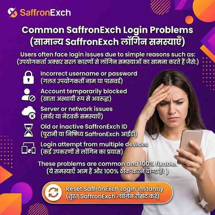 Common SaffronExch login problems like wrong password, blocked account and server issues