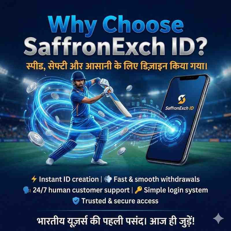 Why choose SaffronExch ID showing fast withdrawals, instant ID creation and 24/7 support