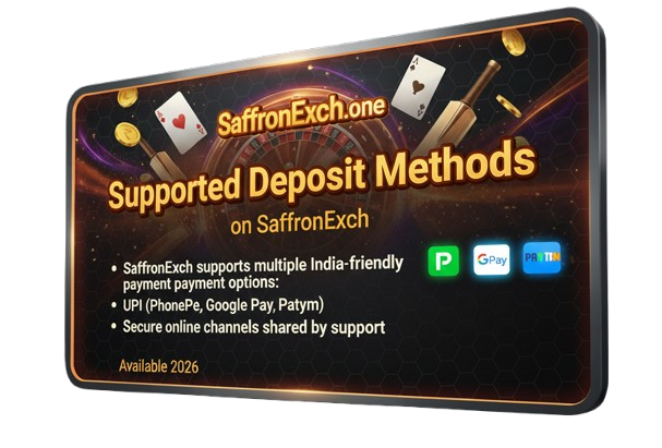 Supported Deposit Methods on SaffronExch