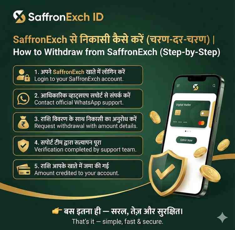 How to withdraw from SaffronExch step by step using WhatsApp with fast and secure process