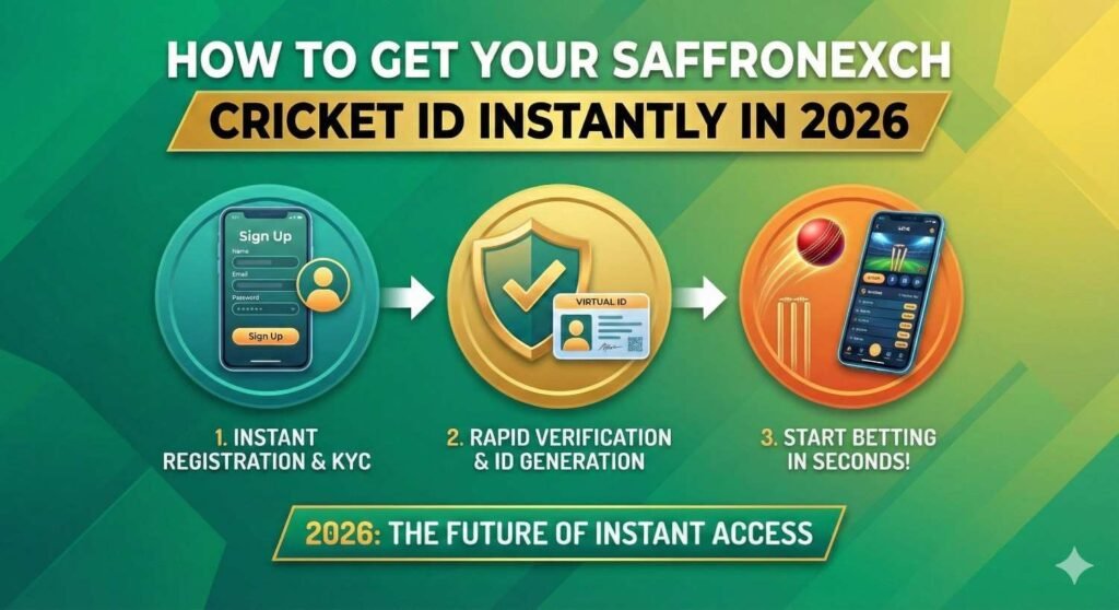 How to get saffronexch cricket id instantly in 2026 - Official neon blue and orange registration guide