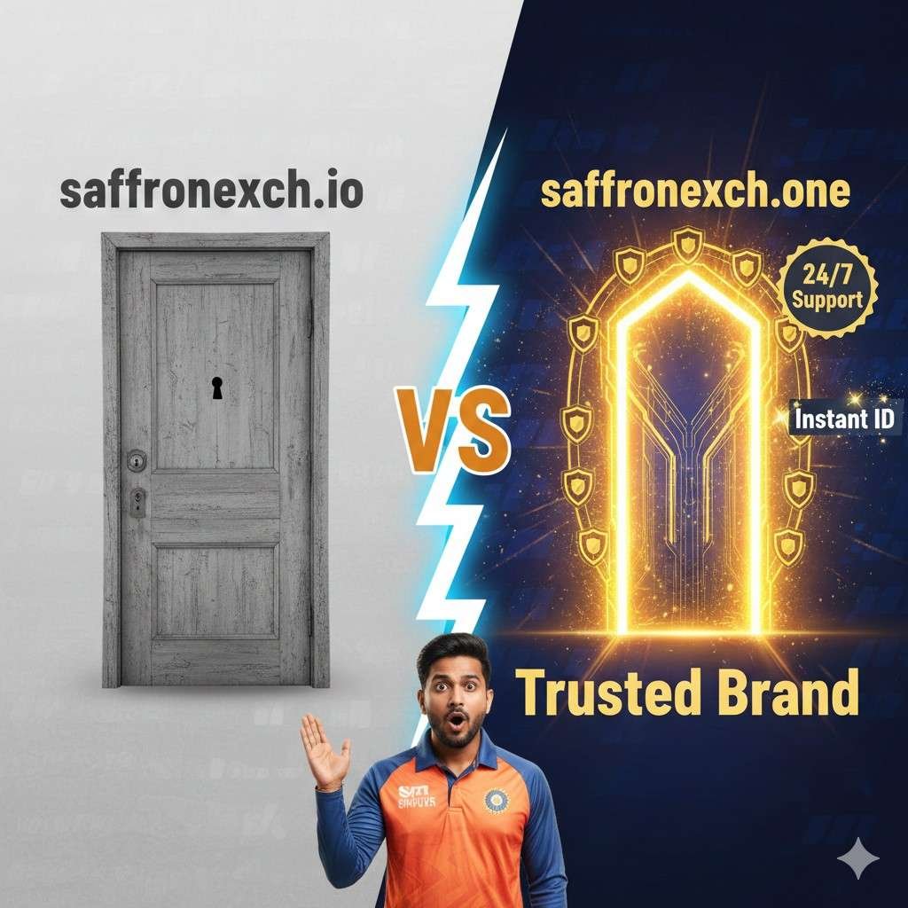 SaffronExch.io vs SaffronExch.one comparison - Bettor choosing the advanced saffronexch.one platform over basic saffronexch.io login portal