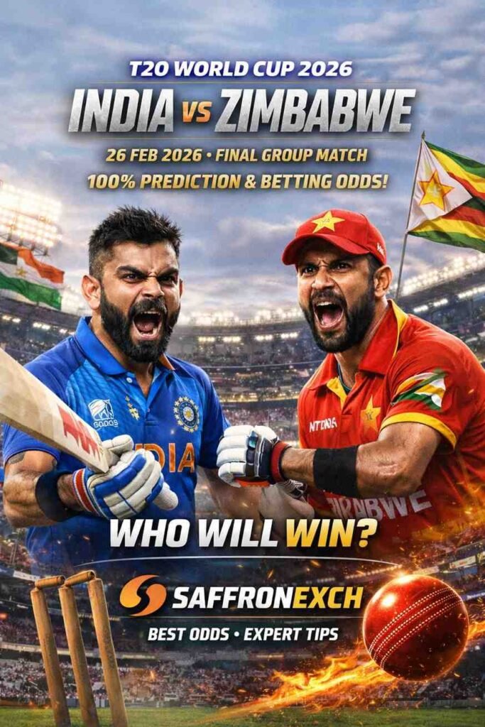 India vs Zimbabwe 26 Feb 2026 : Who Will Win? My Final Match Prediction