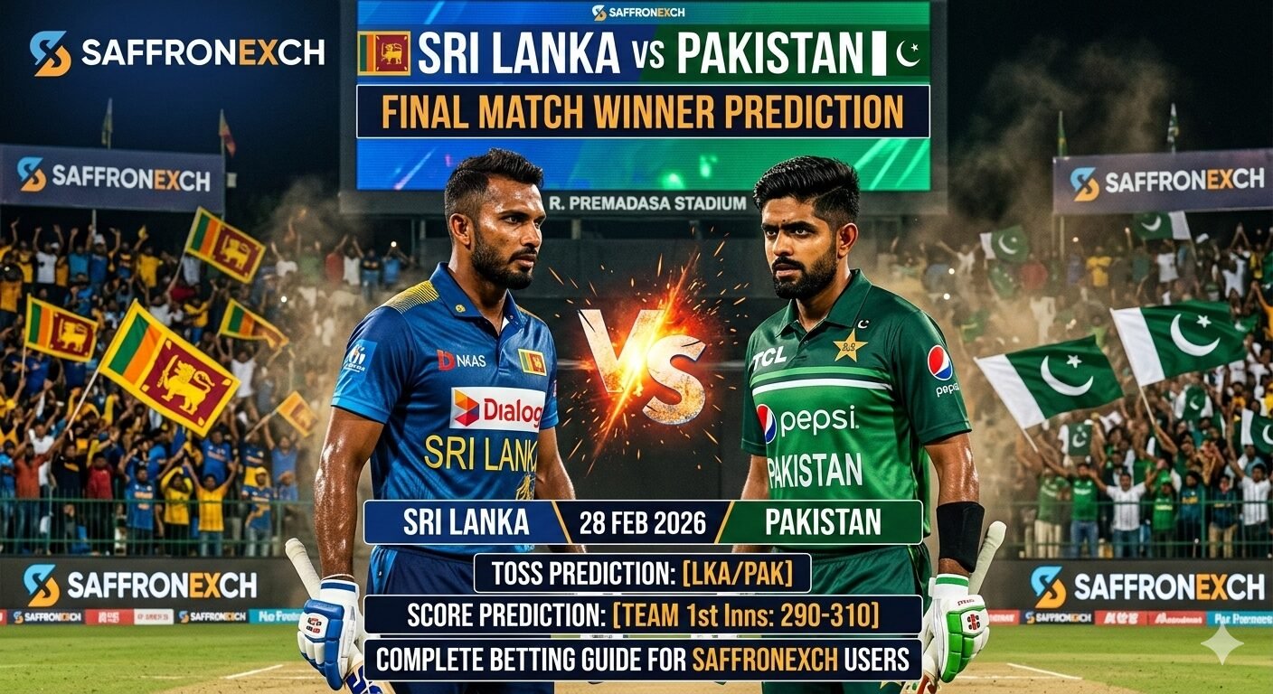 Sri Lanka vs Pakistan 28 Feb 2026: My Final Match Winner Prediction, Toss Prediction, Score Prediction and Complete Betting Guide for Saffronexch Users