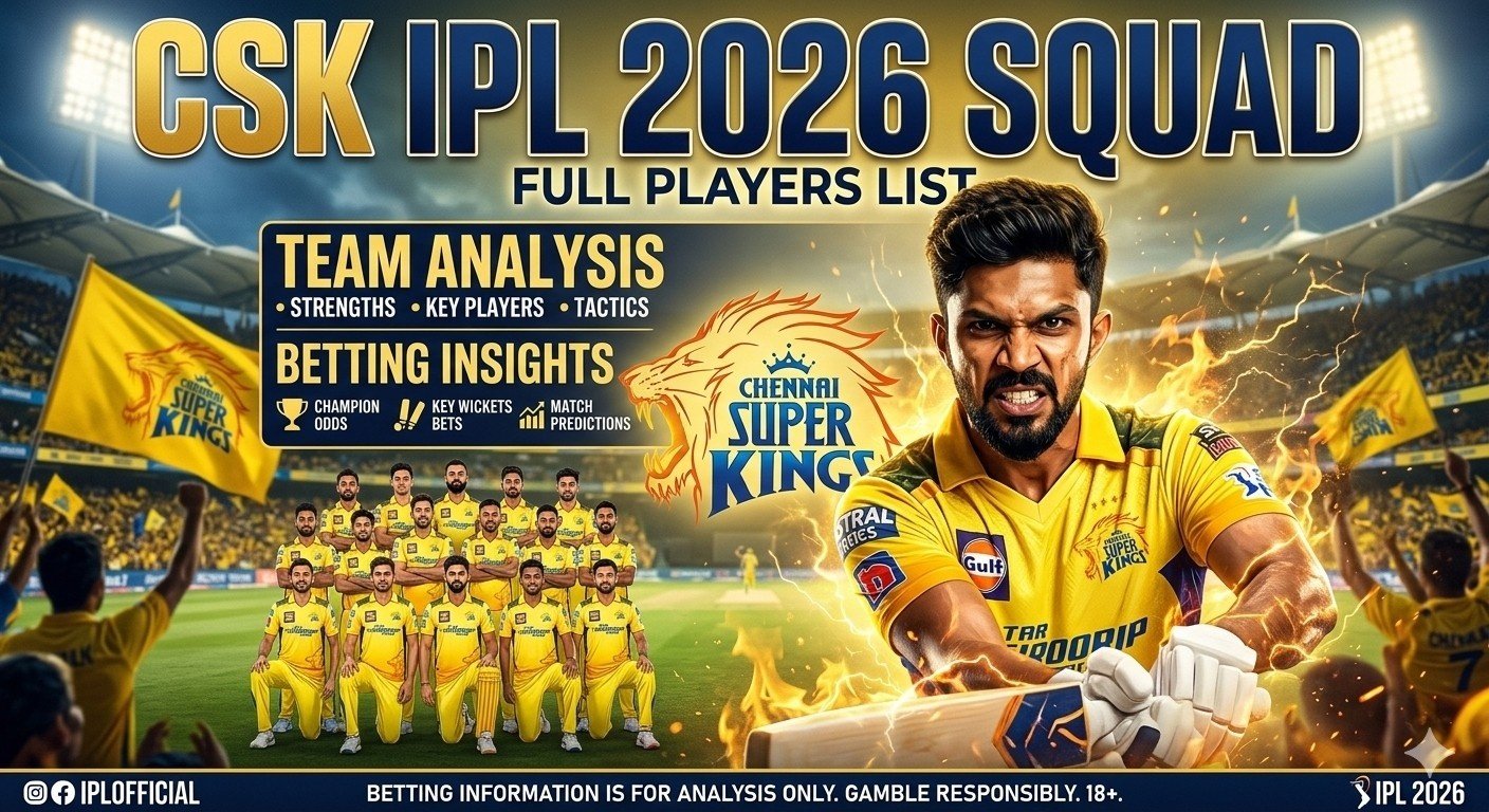 CSK IPL 2026 squad