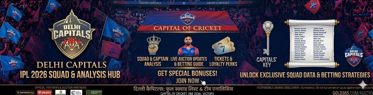 DC IPL 2026 Squad : Full Players List, Team Analysis & Betting Guide