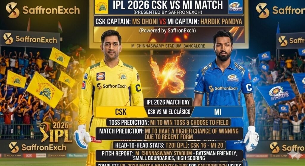 CSK VS MI IPL 2026 PREDICTION : El Clasico Preview, Prediction & Betting Tips