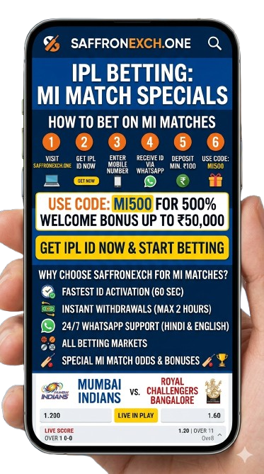 🚀 How to Bet on MI Matches on Saffronexch explain detailed