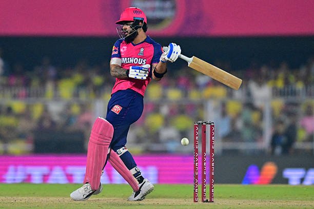 RR vs CSK Match Prediction 2026 Rajasthan Royals' captain Riyan Parag reacts after trying to play a shot during the Indian Premier League