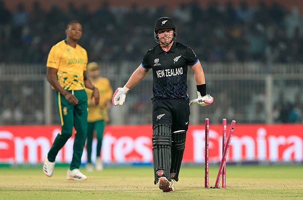 KOLKATA, INDIA - MARCH 04: Tim Seifert of New Zealand walks off the pitch after losing his wicket during the ICC Men's T20 World Cup India & Sri Lanka 2026 Semi-Final match between South Africa and New Zealand at Eden Gardens on March 04, 2026 in Kolkata, India.