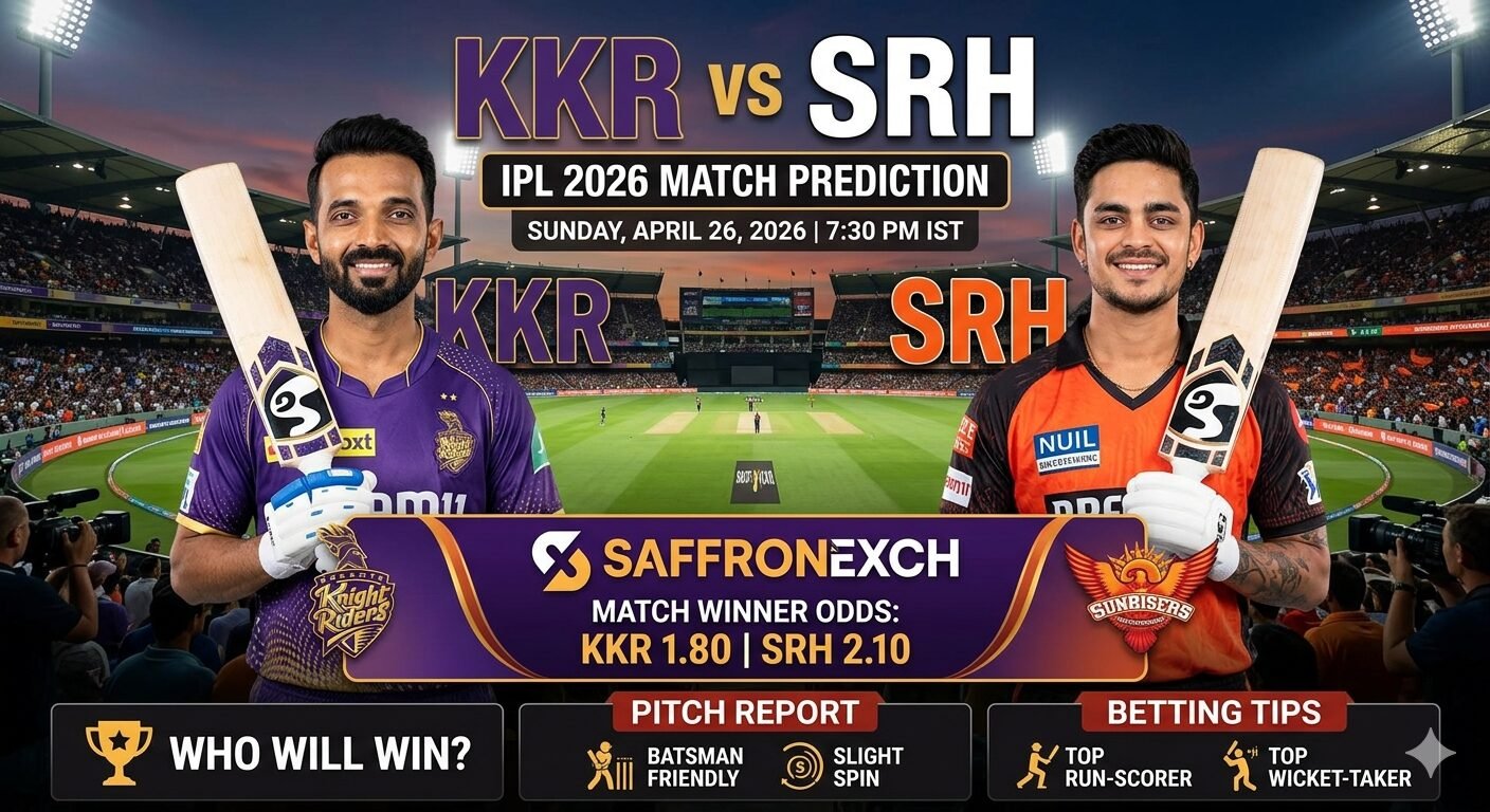 KKR vs SRH IPL 2026 Match Prediction: Who Will Win? Pitch Report, Betting Tips & Live Odds
