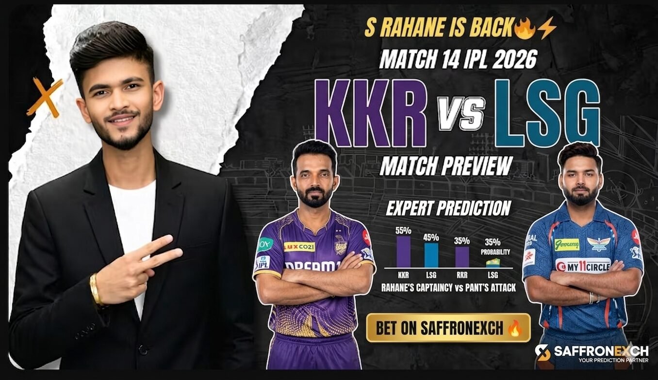 KKR vs LSG betting prediction Anurag Dwivedi – Bet on Saffronexch & Get ID Now